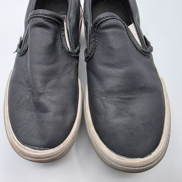 Vans Old Skool Stacked Womens Size 5 Shiny Black Silver White Platform Sneaker - Picture 10 of 13